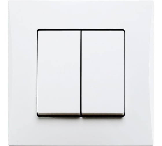 Изображение товара Выключатель 2-клавишный Smartbuy 10А белый "Вега" SBE-08w-10-SW2-0
