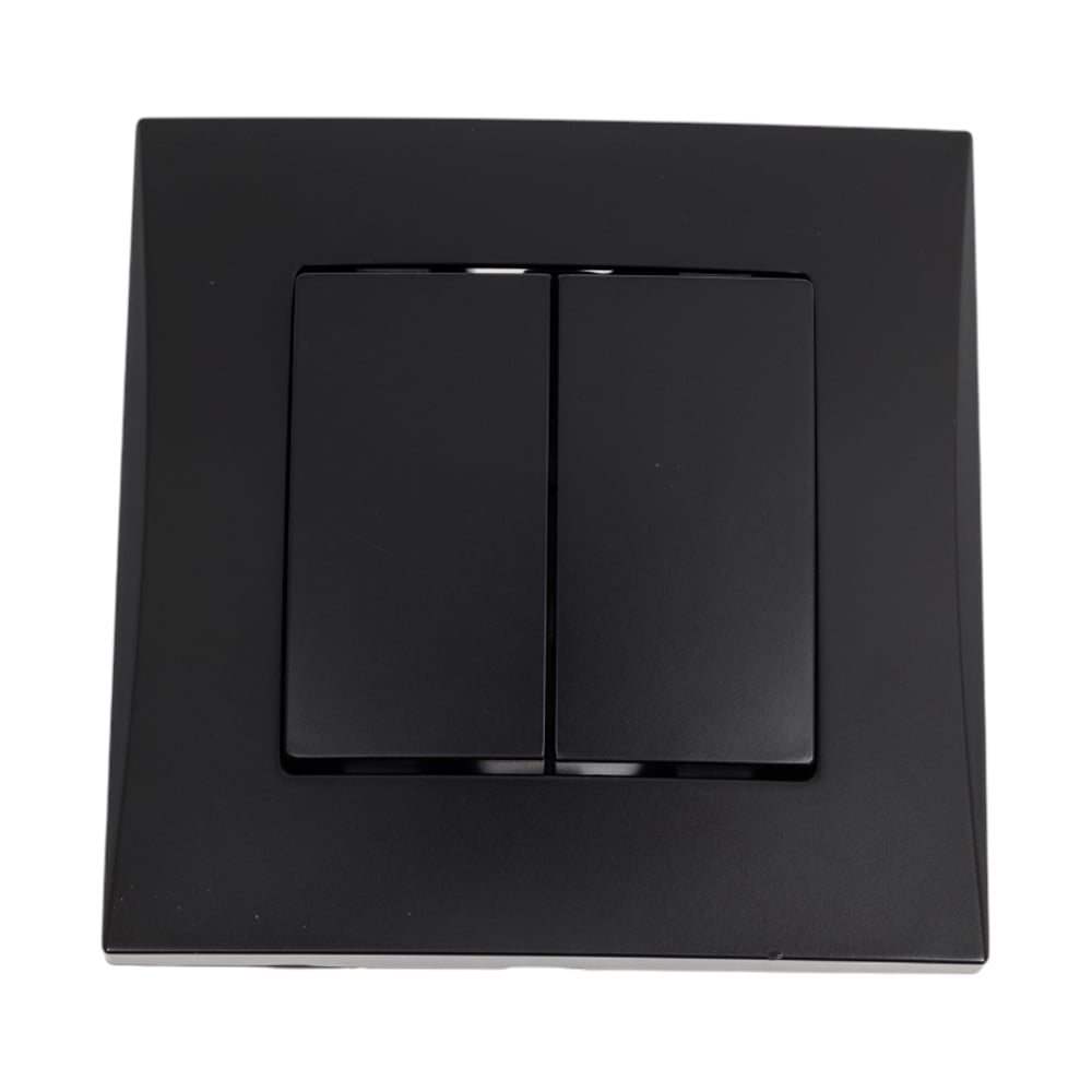 Изображение товара Выключатель 2-клавишный Smartbuy Вега IP20 10А черный модульный