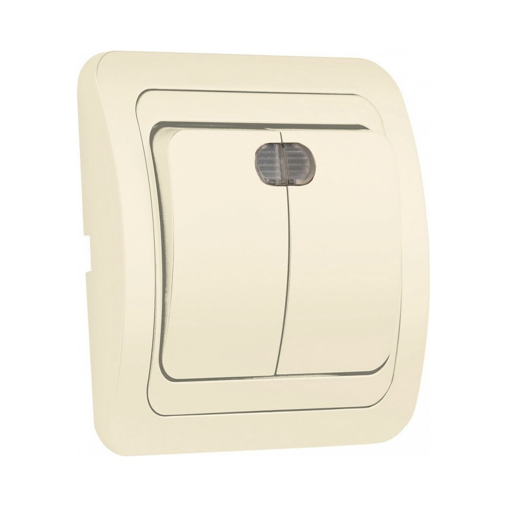 Изображение товара Выключатель 2-клавишный Smartbuy IP20 с индикатором 10А бежевый