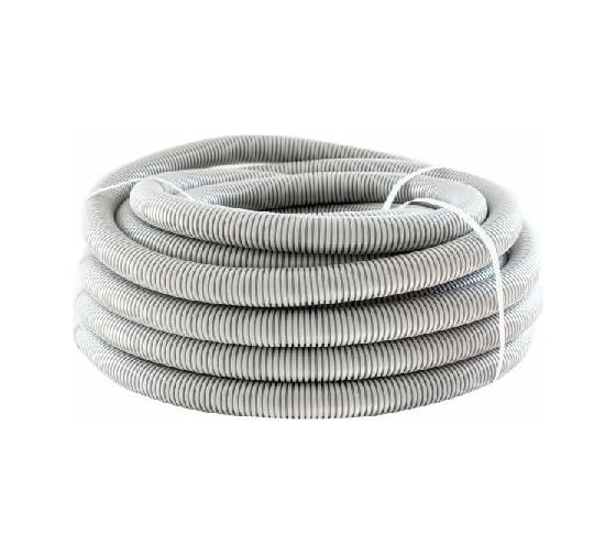 Изображение товара Гофрированная труба Экопласт ПНД, легкая, с зондом, диаметр 40 мм, цвет серый 20140HF-GR