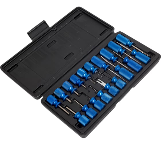 Изображение товара Набор приспособлений для разборки электрических разъемов 19пр., в кейсе Эврика ER-86714 806470