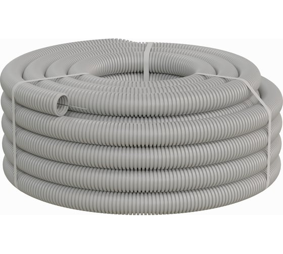 Изображение товара Гофрированная труба Экопласт ПВХ, тяжелая, с зондом, диаметр 40 мм 11140