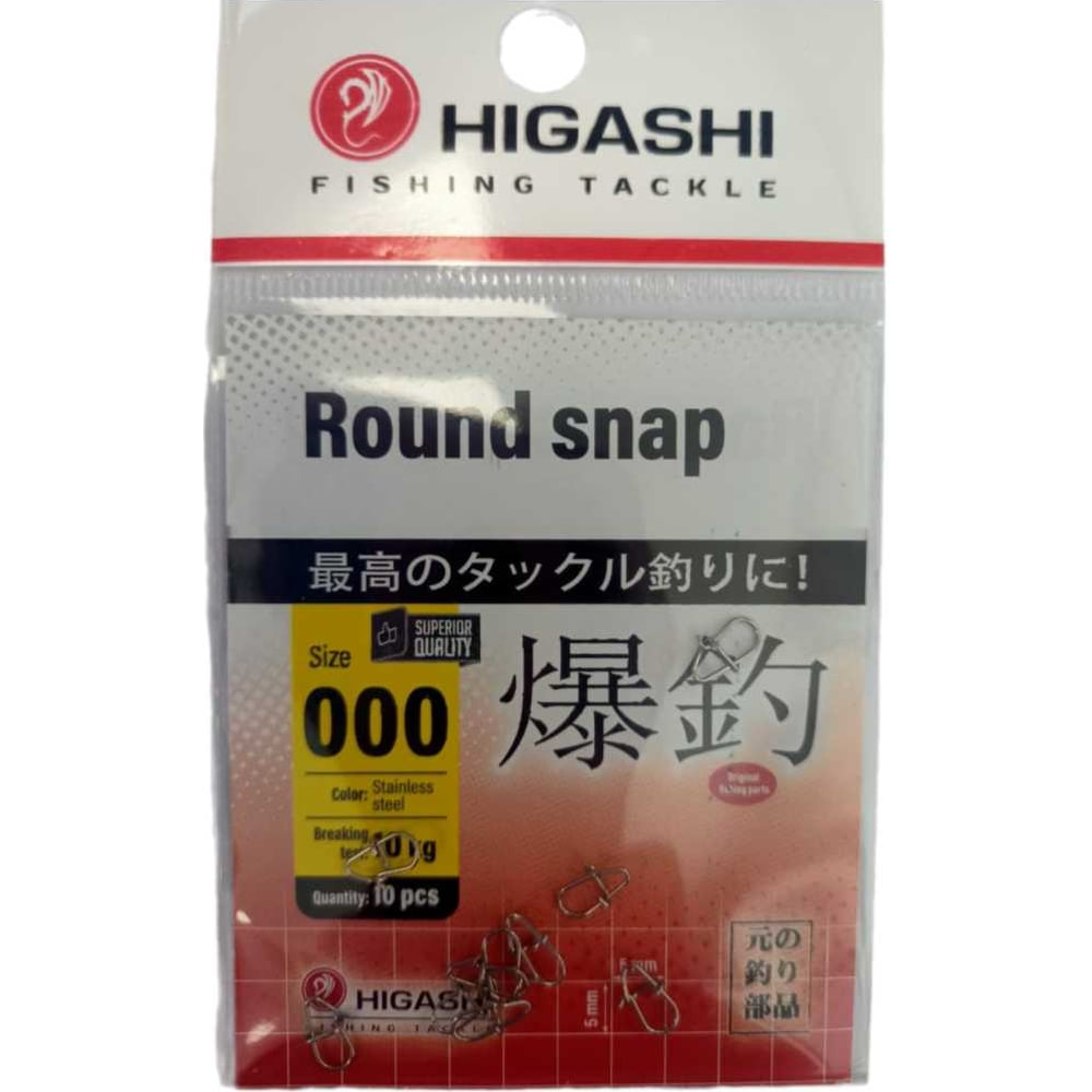 Изображение товара Карабин HIGASHI Round snap серый, упаковка 10 шт