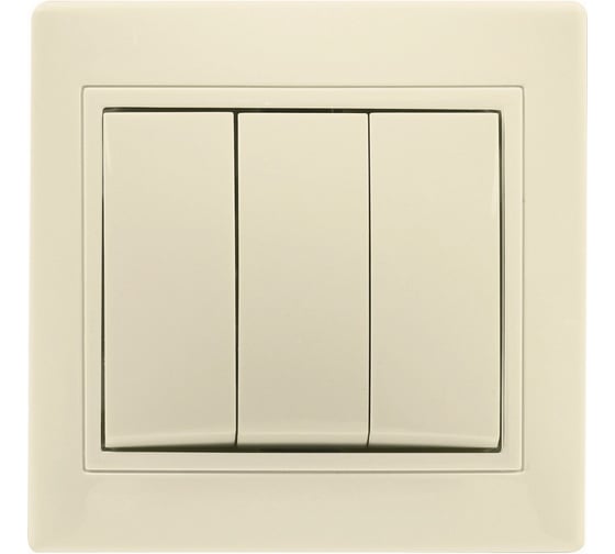 Изображение товара Выключатель 3-клавишный Smartbuy 10А бежевый "Венера" SBE-01i-10-SW3-0