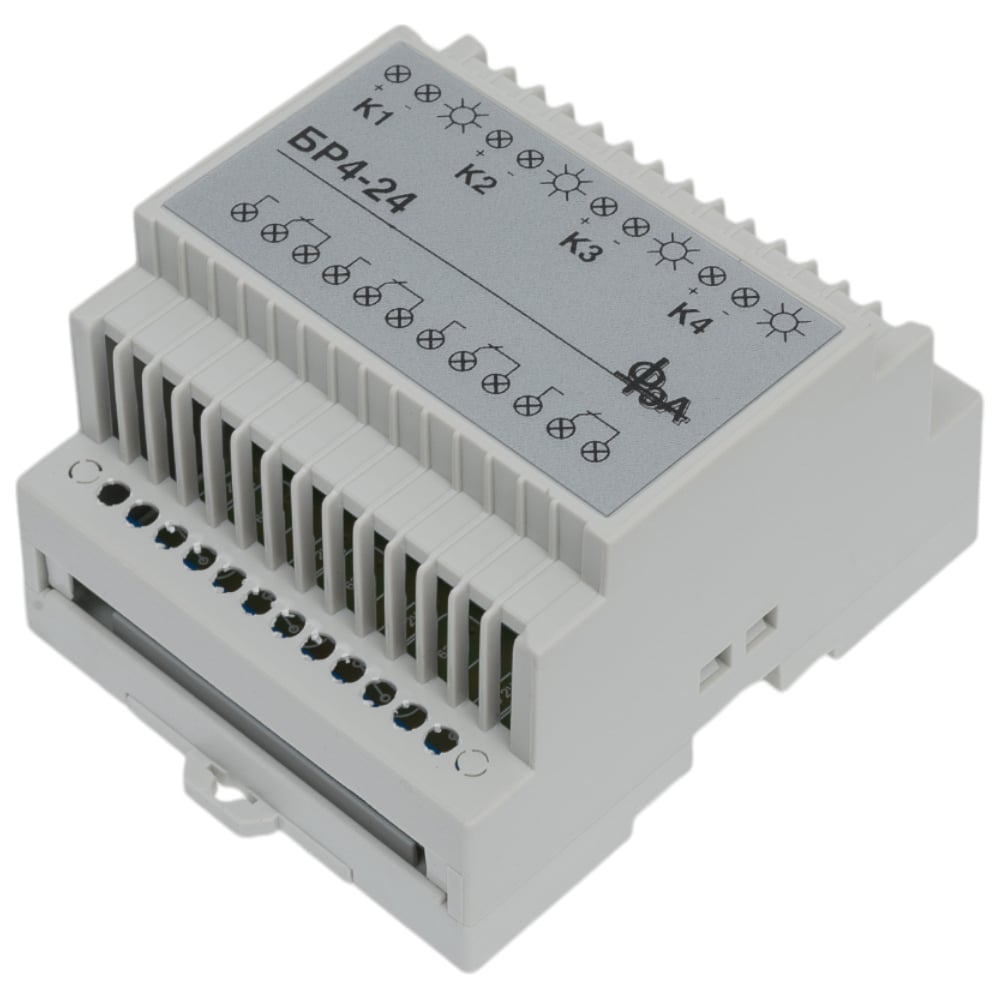 Изображение товара Блок реле 4 реле ООО ФЭА 24V 7A БР4-24 автоматизированное управление