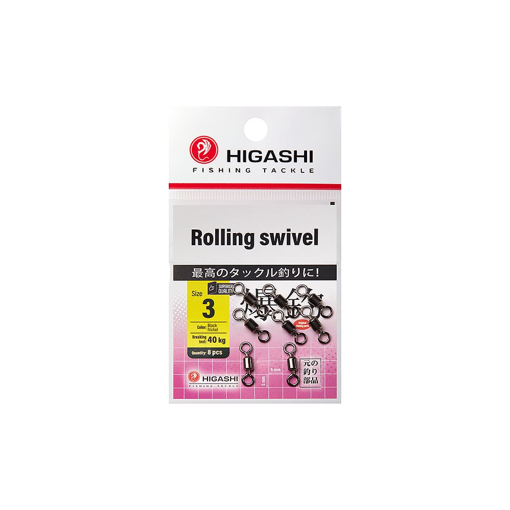 Изображение товара Вертлюг HIGASHI Rolling swivel, #3 05187_4067