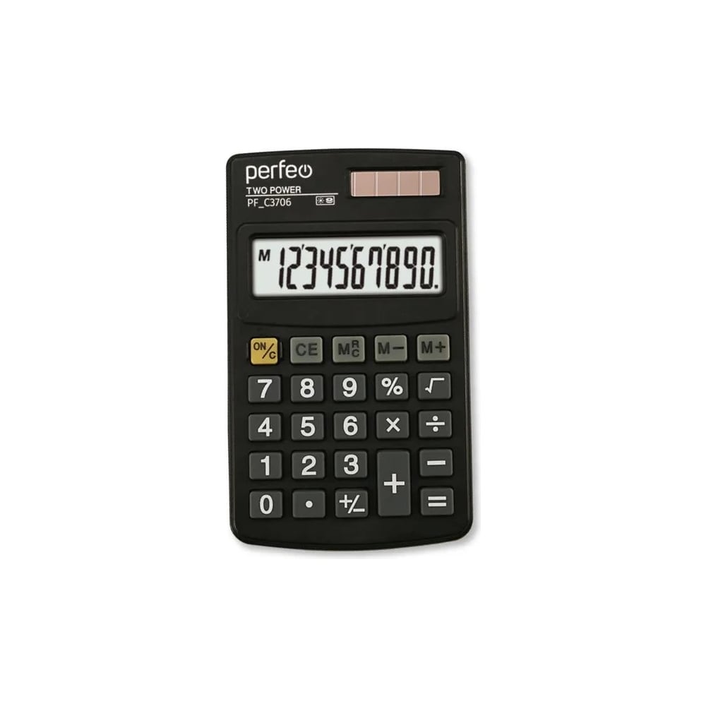 Калькулятор PERFEO PF_C3706, карманный, 8-разрядный, черный 30016131