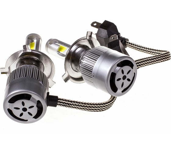 Изображение товара Автолампа-LED SKYWAY H4 26W 6000K 2500Lm 12/24V 2-конт АТОМ (C6) рад+вент компл.2 шт S08701003