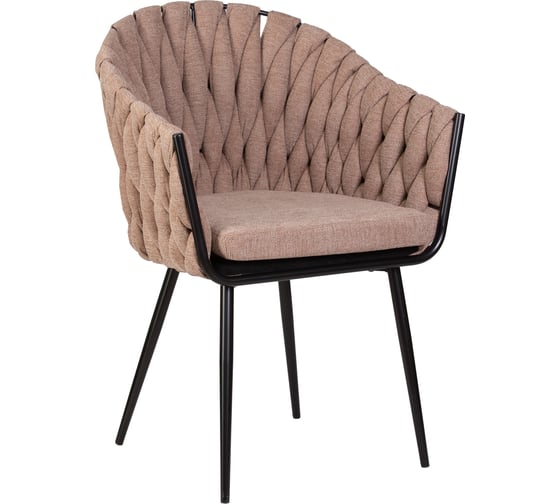 Изображение товара Стул обеденный DOBRIN MATILDA (цвет сиденья коричневый (LAR 275-3), цвет основания черный) LM-9691_B-M_TT-LAR-275-3