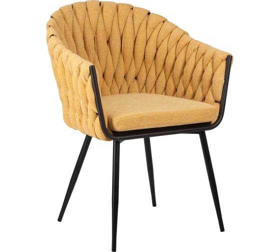 Изображение товара Стул обеденный DOBRIN MATILDA (цвет сиденья желтый (LAR-275-8), цвет основания черный) LM-9691_B-M_TT-LAR-275-8