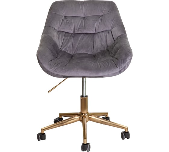 Изображение товара Кресло поворотное Aks Home BALI, темно-серый велюр/золото 62697