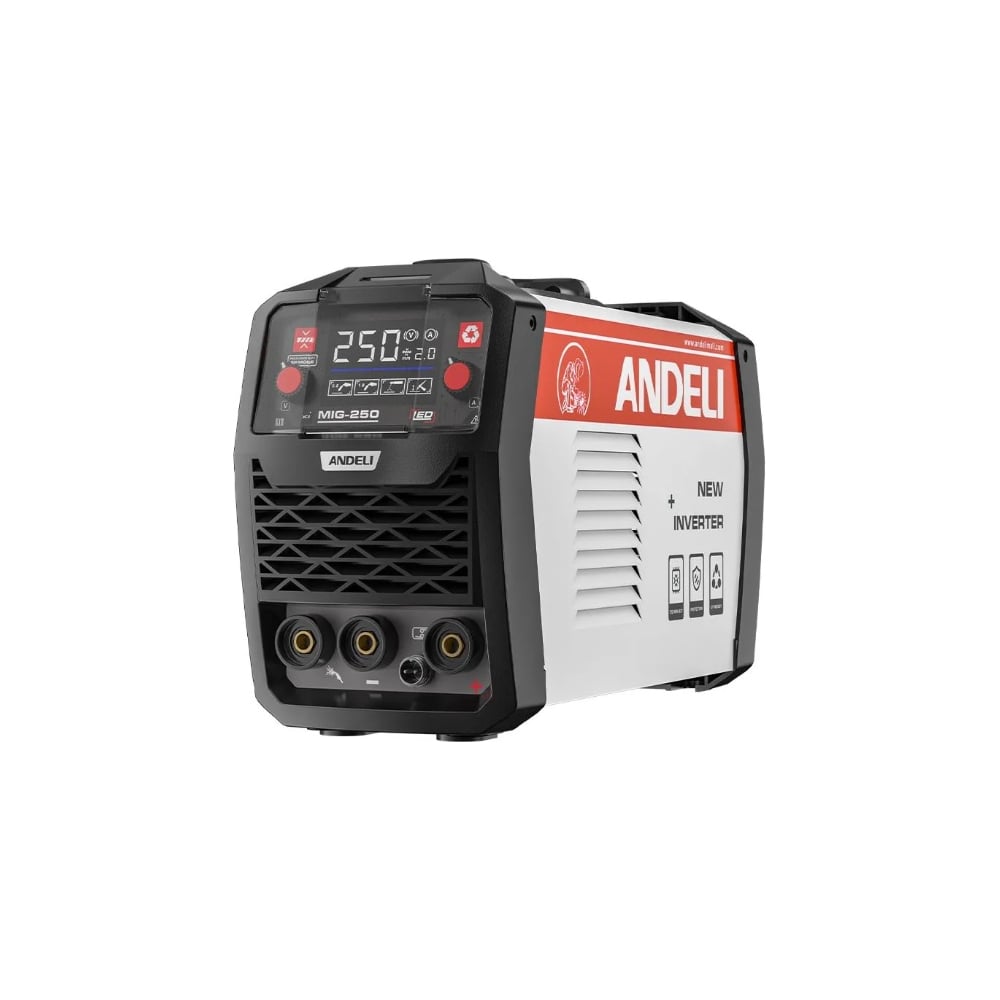 Изображение товара Сварочный аппарат ANDELI MIG-250А LED ( методы MIG, FCAW, MMA, TIG) артикул ADL20-702