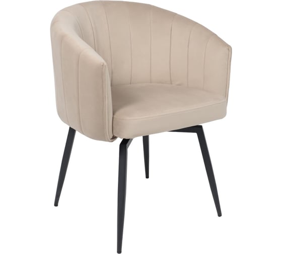 Изображение товара Кресло поворотное Aks Home MELON, бежевый велюр/черный 102945