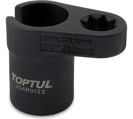 Изображение товара Головка для кислородных датчиков, лямбда-зонда TOPTUL 1/2 дюйма, 22 мм, длина 30 мм JDAR0122