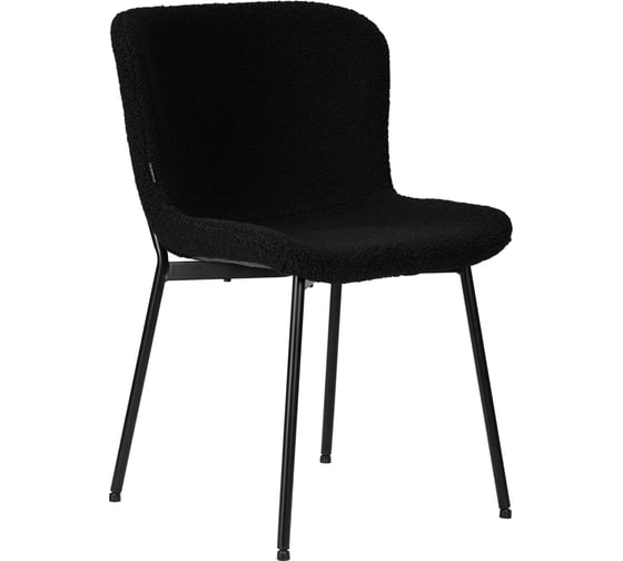 Изображение товара Стул обеденный DOBRIN MILO (цвет сиденья черный букле (UF992-12), черные матовые ножки) LML-7404_B-M_TT-UF992-12