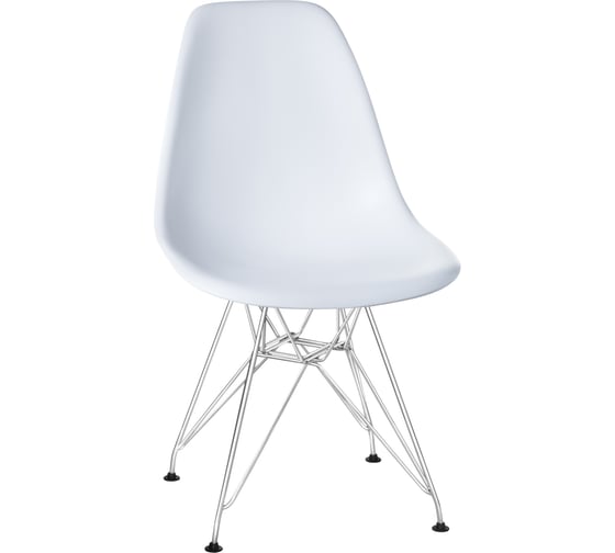 Изображение товара Стул обеденный DOBRIN DSR (цвет сиденья белый (W-02), цвет основания хромированная сталь) LMZL-PP638A_CH-M_P-W-02