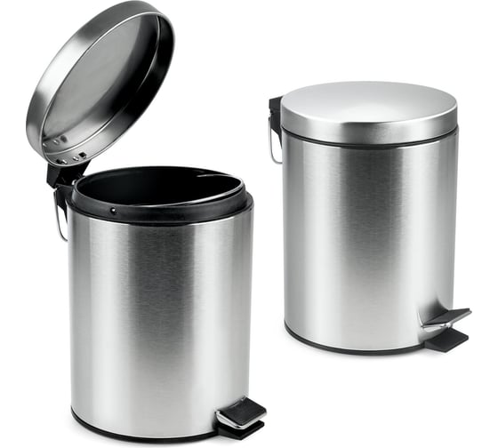 Изображение товара Круглое ведро для мусора Рыжий кот DBM-01-5, матовое, 5 л 310430