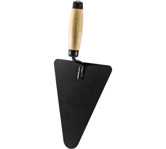 Изображение товара Кельма бетонщика Политех КБ треугольная, деревянная ручка, отбойник 1070104