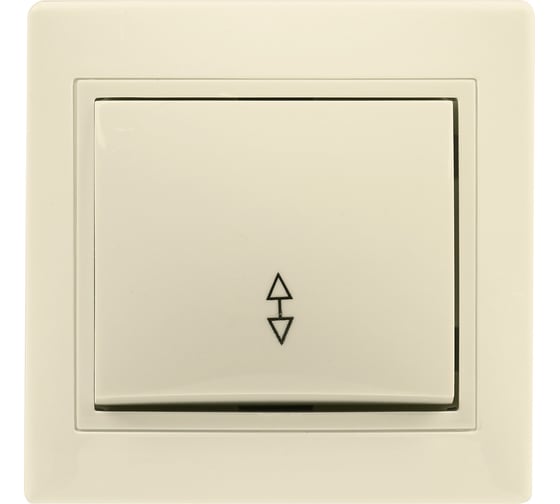 Изображение товара Выключатель проходной Smartbuy 1-клавишный 10А бежевый, керамика "Венера" SBE-01i-10-SW12-0-c
