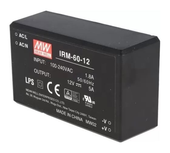 Изображение товара Источник питания Mean Well AC/DC IRM-60-12 60Вт Т02288487
