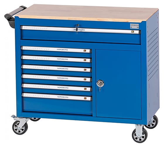 Изображение товара Тележка инструментальная NORDBERG 7 выдвижных ящиков T8