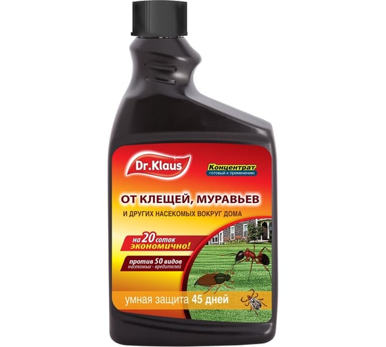 Изображение товара Средство от муравьев, клещей и других ползающих насекомых Dr.Klaus 1 л DK06240011