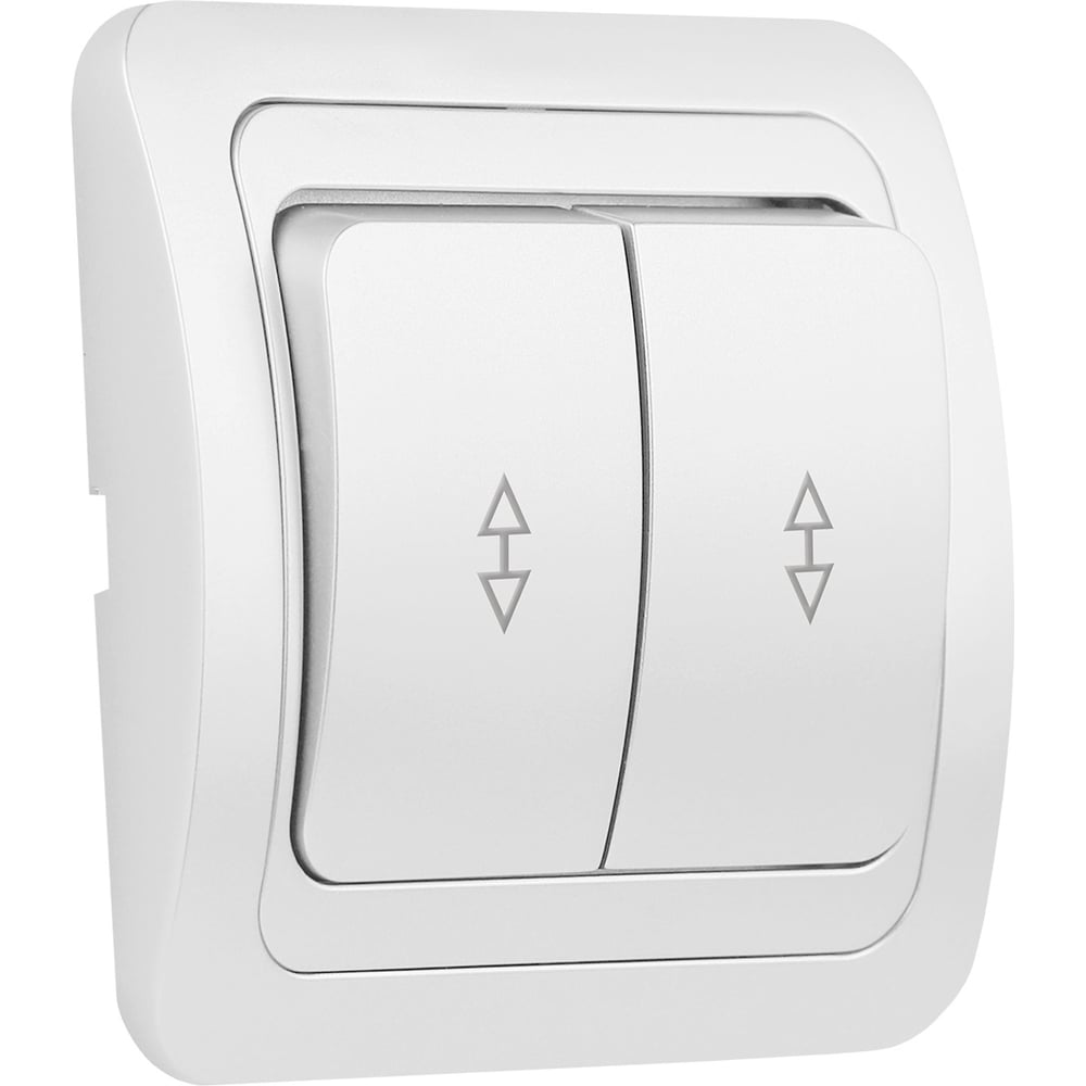 Изображение товара Выключатель проходной Smartbuy 2-клавишный 10А белый "Марс" SBE-02w-10-SW22-0