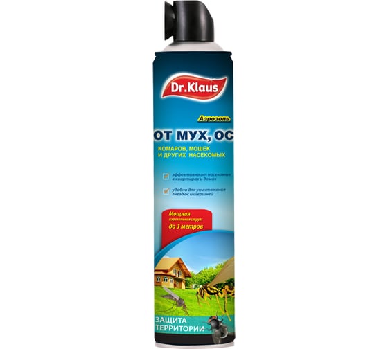 Изображение товара Аэрозоль от мух, ос и других летающих насекомых Dr.Klaus 600 мл DK04250011