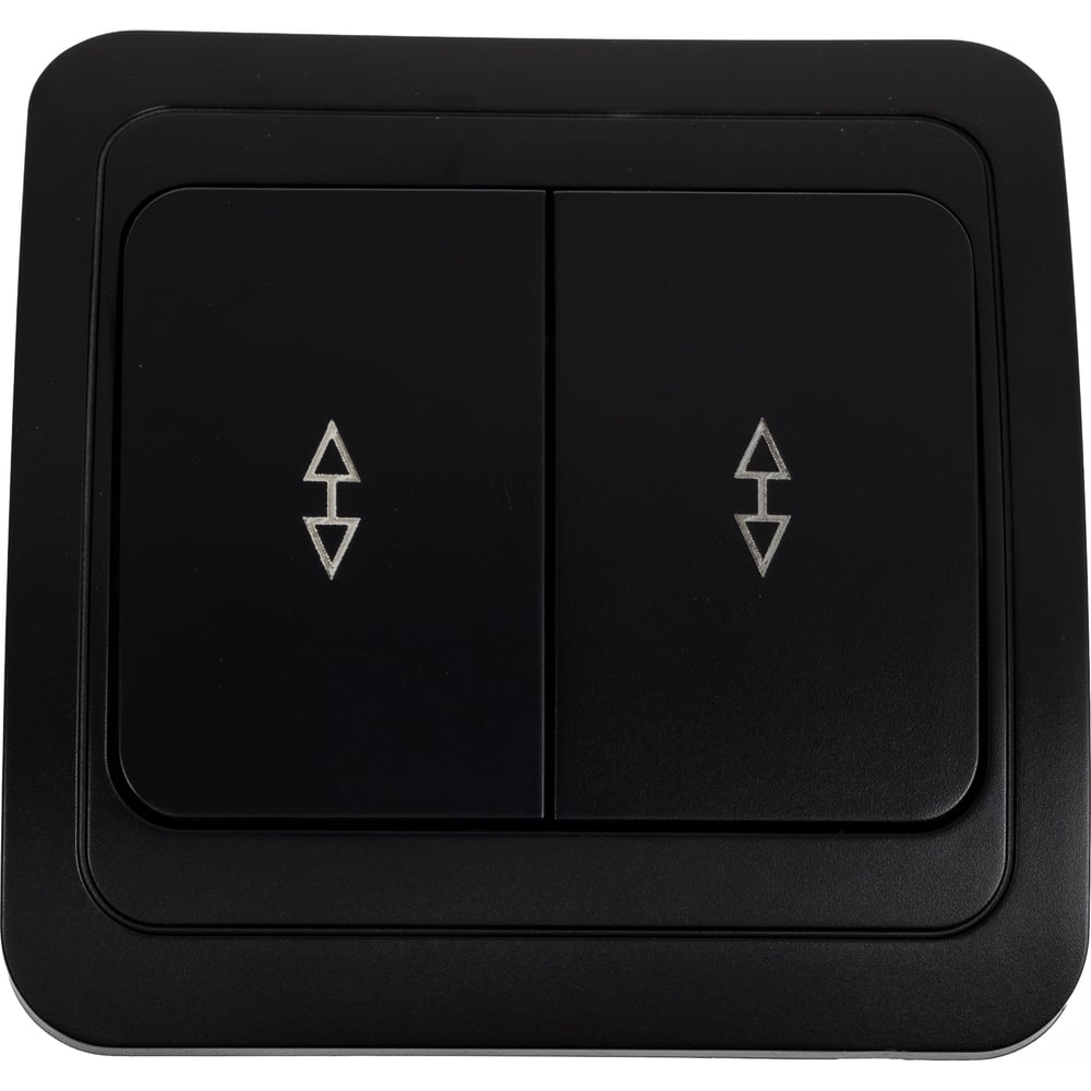 Изображение товара Выключатель проходной Smartbuy 2-клавишный 10А черный серия Марс