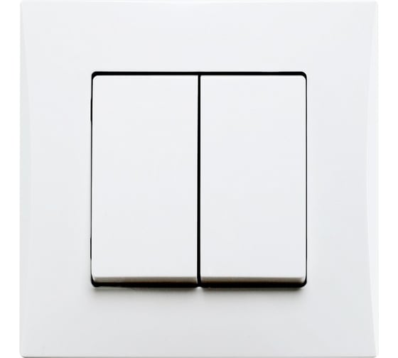 Изображение товара Выключатель проходной Smartbuy 2-клавишный 10А белый "Вега" SBE-08w-10-SW22-0