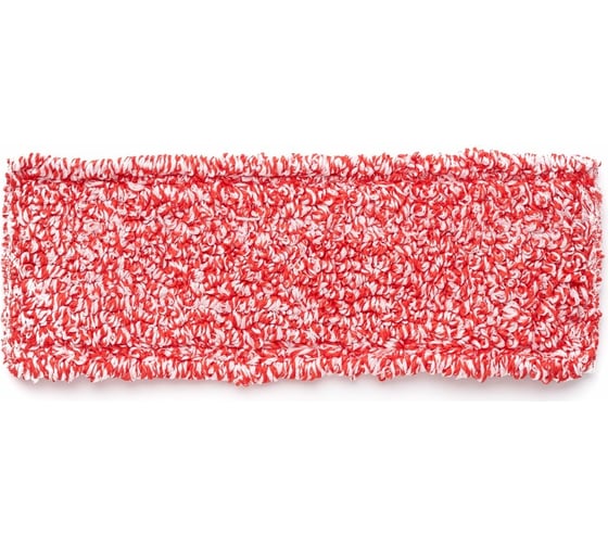 Изображение товара Насадка для швабры CISNE WET плоская, микрофибра, красный/белый 40см 207500-02