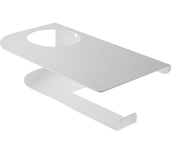 Изображение товара Держатель для туалетной бумаги EMBODIMENT с полкой хранения и отверстием под освежитель воздуха, белый EMB-TP-WA-W