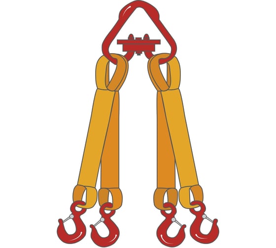 Изображение товара Четырехветвевой текстильный строп ТамбовТехСнаб 4СТ 25 т, 3.5 м 7930130723353