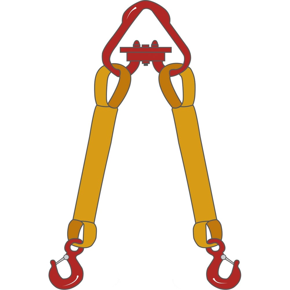 Изображение товара Двухветвевой текстильный строп ТамбовТехСнаб 2СТ 15 т, 6 м, оранжевый