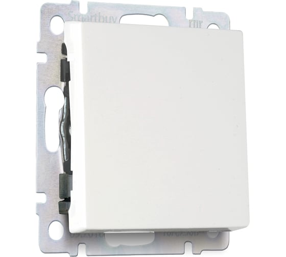 Изображение товара Выключатель перекрестный Smartbuy 1-клавишный 10А белый "Нептун" SBE-05w-10-SW13-0