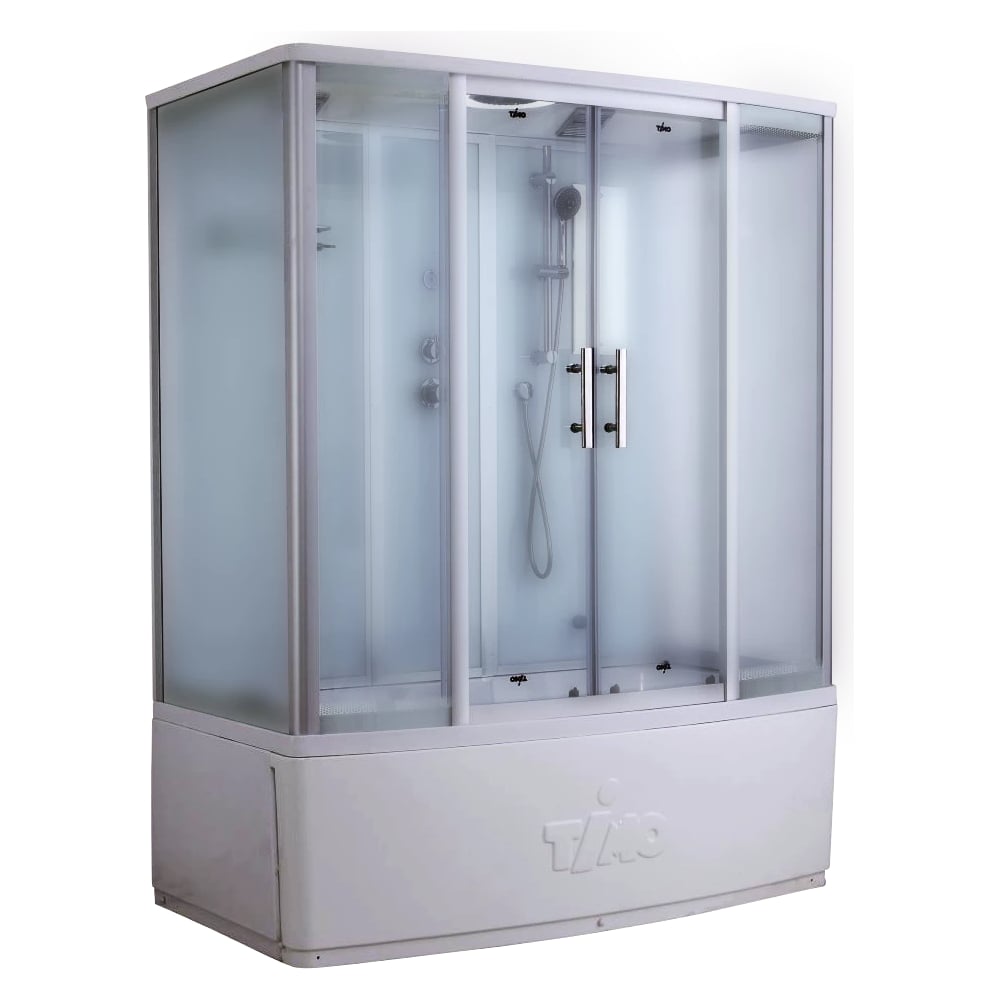 Изображение товара Душевая кабина TIMO Standart Silver Fabric 150х88х220 T-6650SF с верхним душем