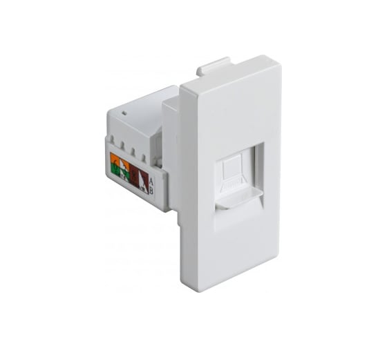 Изображение товара Модуль в рамку Sibling для Интернета белый CAT6 (1/2) 00-01018386