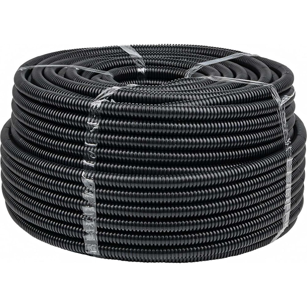 Изображение товара Гофрированная труба с зондом EKF PROxima FRHF d20мм черная полиолефин IP55