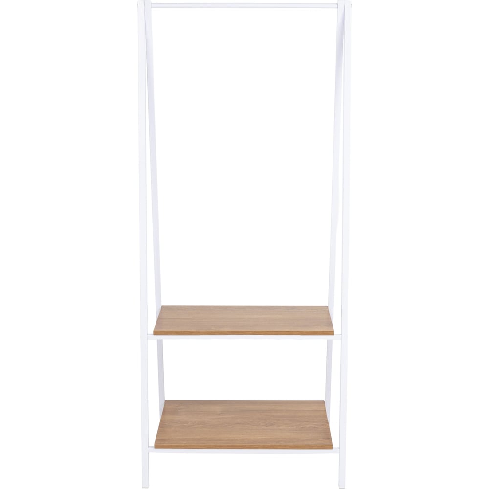 Изображение товара Стойка для одежды Aks Home CAPELLA белый коричневый современная напольная