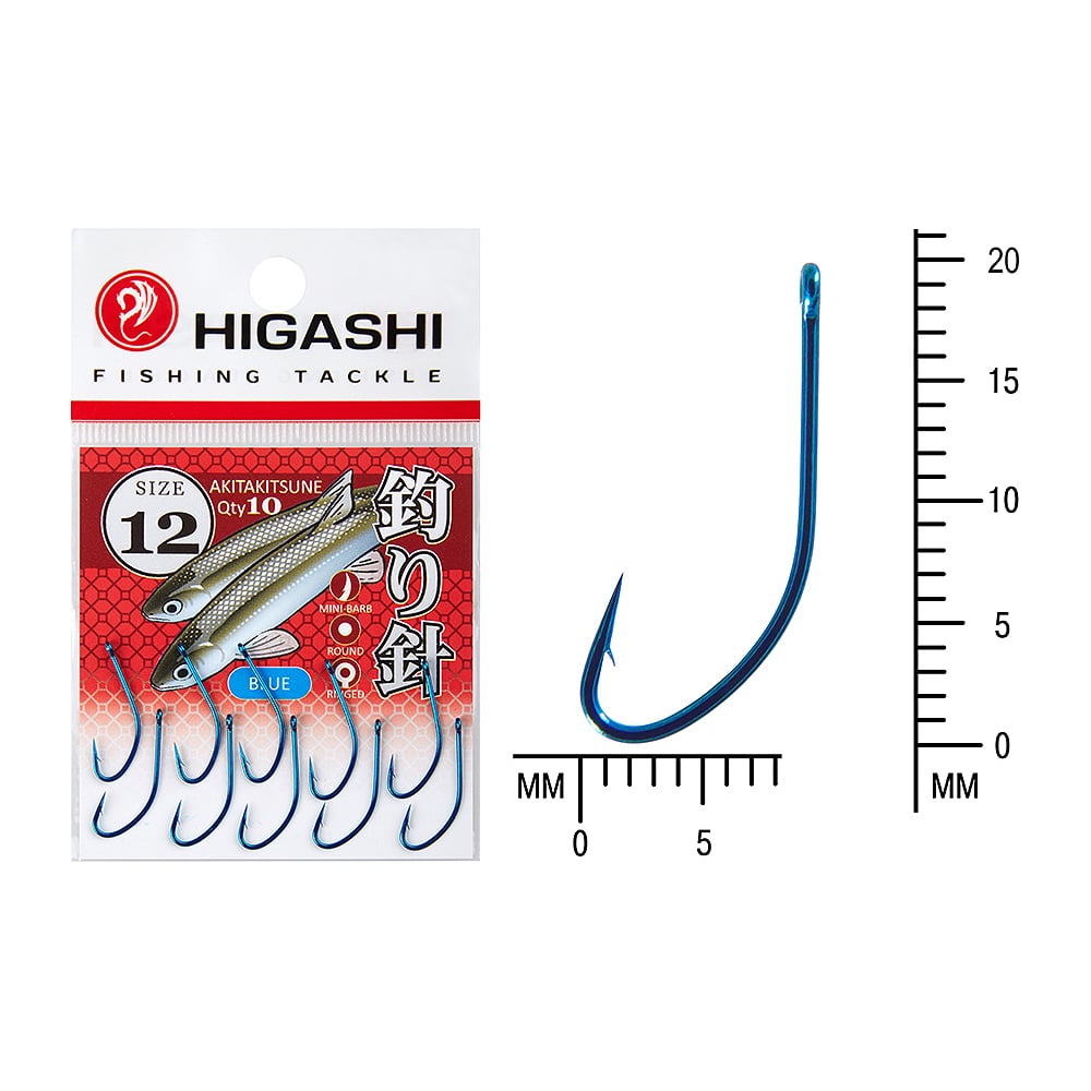 Изображение товара Рыболовный крючок HIGASH Akitakitsune ringed #12 Blue 10 шт