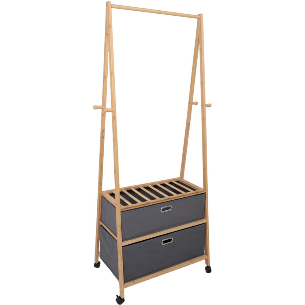 Изображение товара Стойка для хранения Aks Home AZALEA из бамбука с колесами для дома