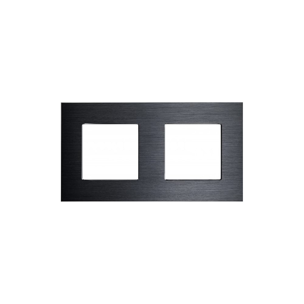 Изображение товара Алюминиевая рамка Sibling с двумя постами черная 157x86 мм