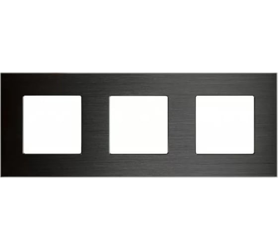 Изображение товара Рамка алюминиевая Sibling 3 поста черная (228x86мм) 00-01018367