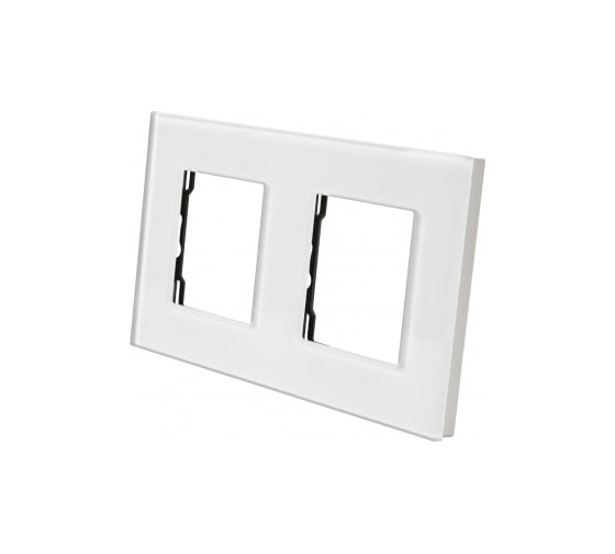 Изображение товара Рамка стеклянная Sibling 2 поста белая (157x86мм) 00-01018287