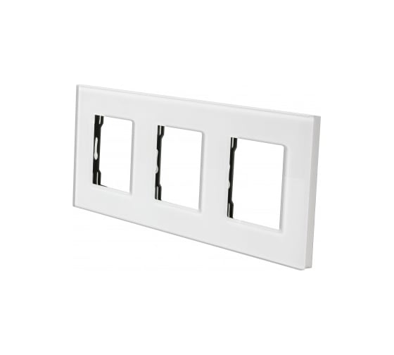 Изображение товара Рамка стеклянная Sibling 3 поста белая (228x86мм) 00-01018288