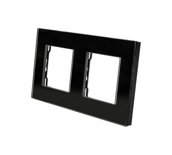 Изображение товара Рамка стеклянная Sibling 2 поста черная (157x86мм) 00-01018292