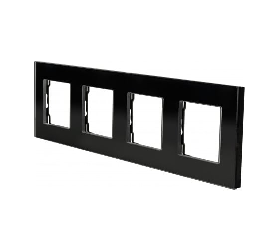 Изображение товара Рамка стеклянная Sibling 4 поста черная (299x86мм) 00-01018294