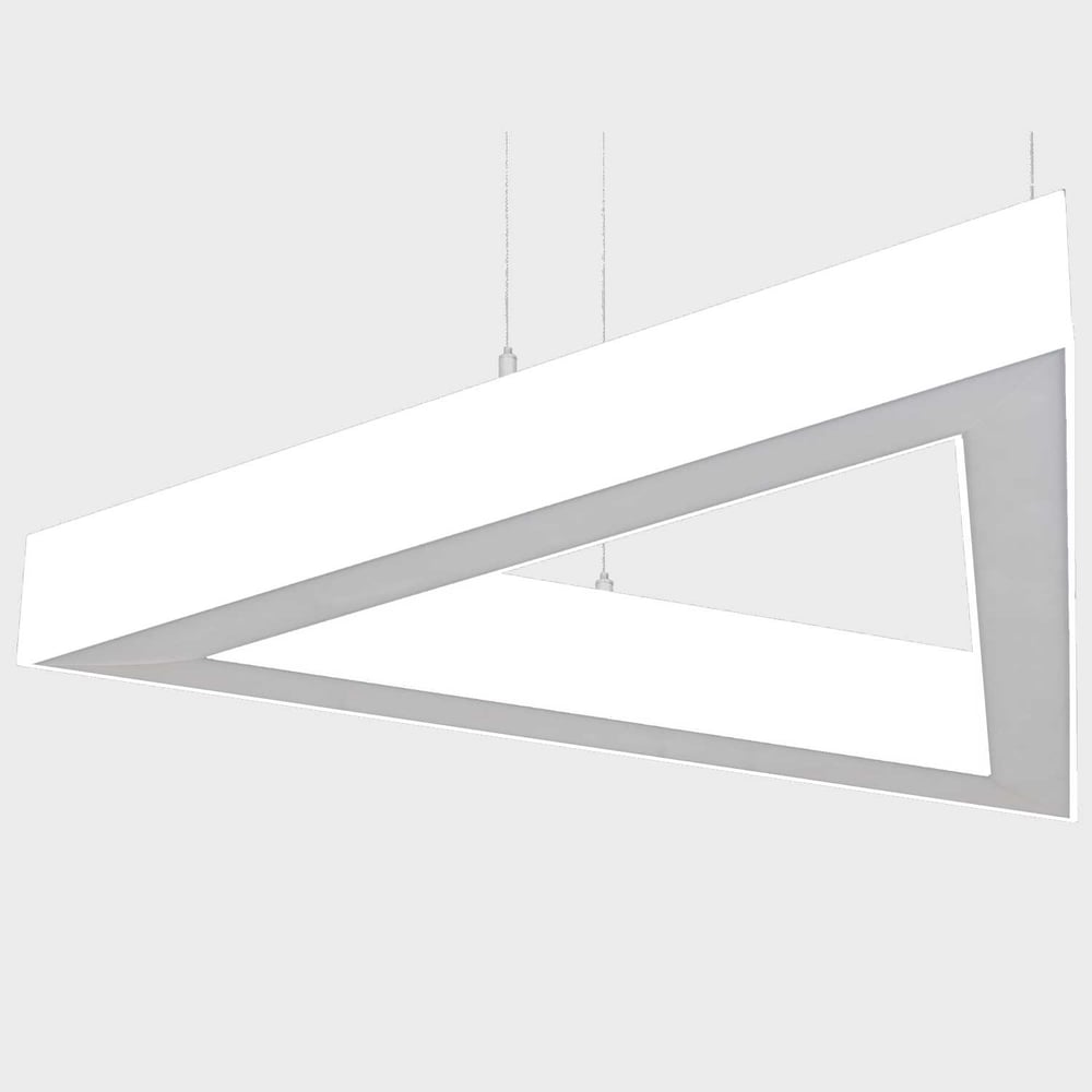 Изображение товара Дизайнерский потолочный светильник aax.tech Trio-L70 33 Вт белый молочный треугольник IP44