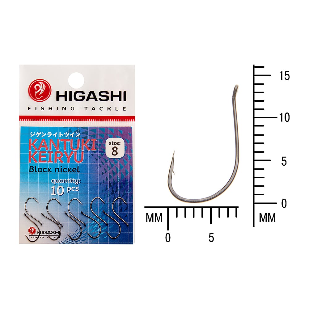 Изображение товара Крючок HIGASHI Kantuki Keiryu #8 Black nickel 01369