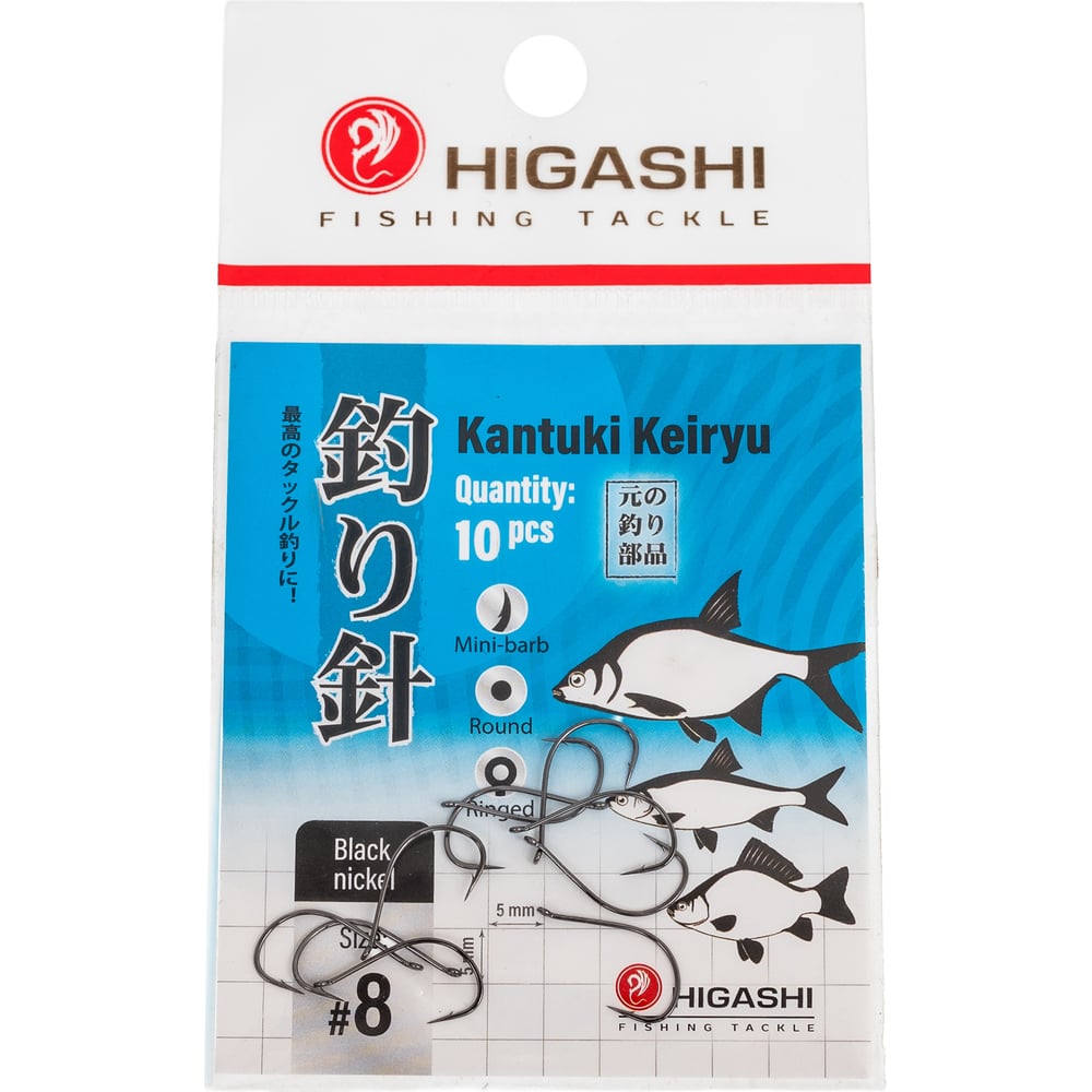 Изображение товара Крючок HIGASHI Kantuki Keiryu #8 Black nickel 01369